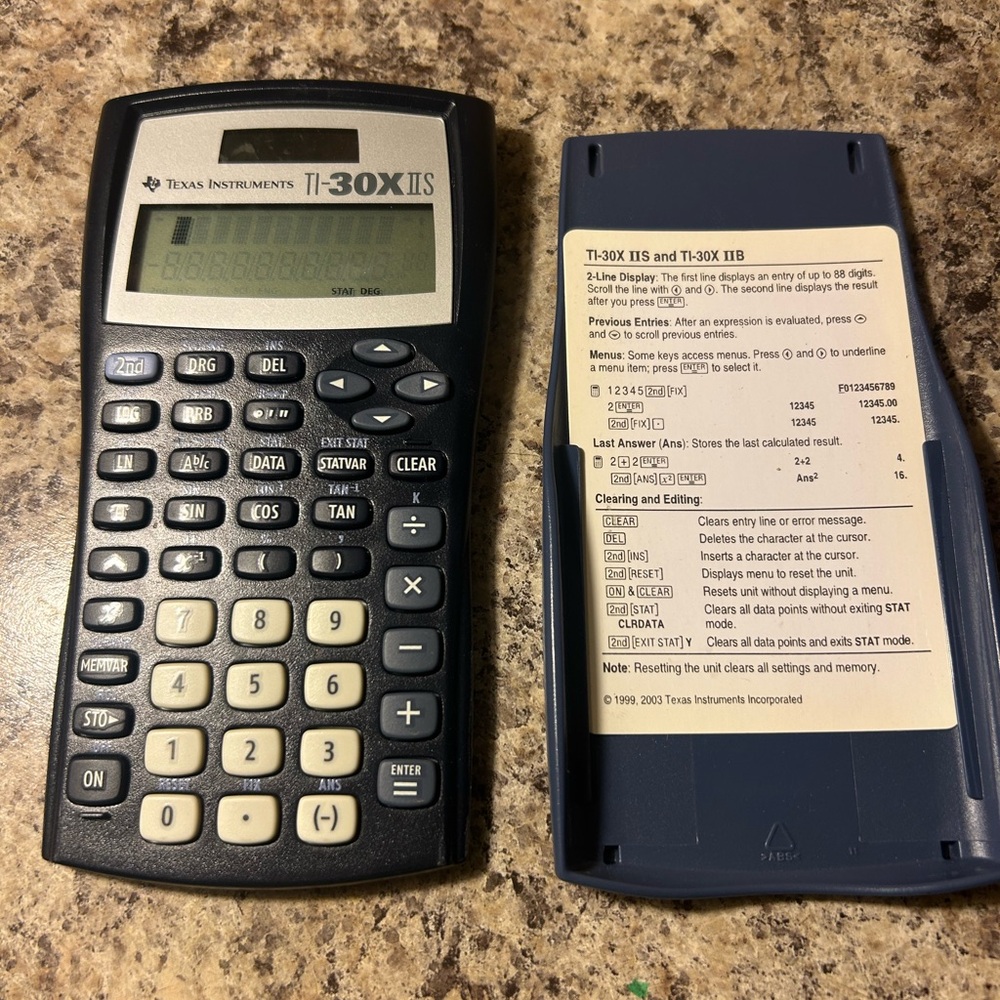 Texas Instruments TI-30X IIS Calculator in Black and Cream